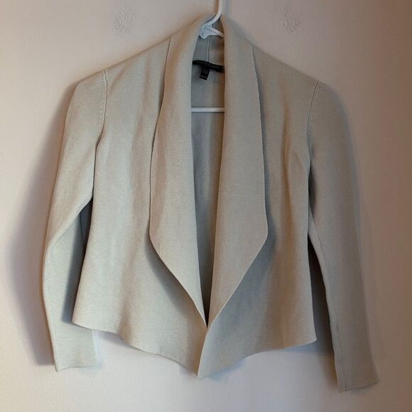 Eileen Fisher Cream Open knit Women's cardigan sweater ivory size petite GUC - Picture 1 of 6
